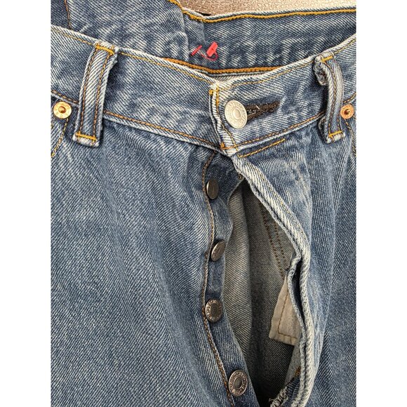 Levis 501 Original Fit Button-Fly Jeans W36 L36 Vintage Denim - Picture 4 of 7